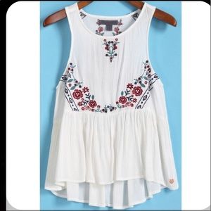 NWOT | PacSun x Kendall & Kylie | Embroidered Racerback Peplum Top | Size S